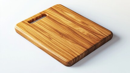 Wall Mural - Rectangular wooden cutting board with handle.