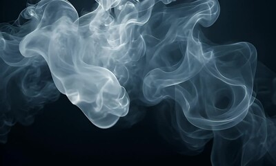 Wall Mural - a swirling formation of ethereal smoke against a dark background, creating a sense of movement and d