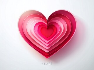 Poster - Minimalist Pink and Red Heart Design Background for Text Overlay