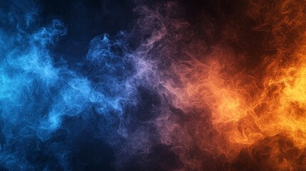 Wall Mural - Two colored smoke swirls.