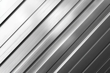 Poster - Textured Silver Stripes on Parallel Lines Capturing Modern Industrial Aesthetic and Light Reflection