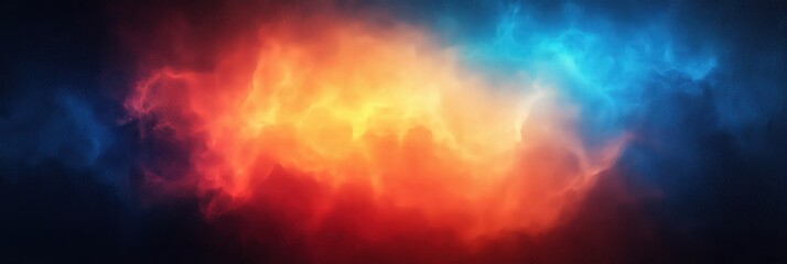 Poster - vibrant grunge background with grainy texture in blue and orange hues for dynamic visual effects and