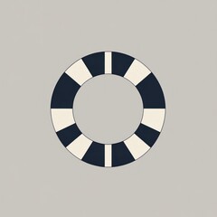 Poster - Black-white circular loading icon on grey background