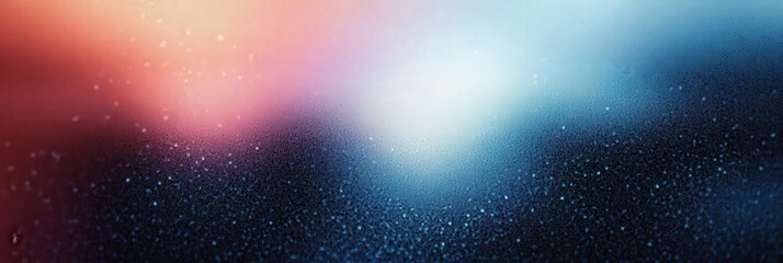 Poster - Abstract Blur Background in Soft Blue and Orange Tones with Grainy Texture for Artistic and Creative Uses