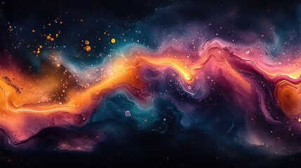 Wall Mural - liquid art with swirling colors and textures creates a mesmerizing pattern, blending creativity and 