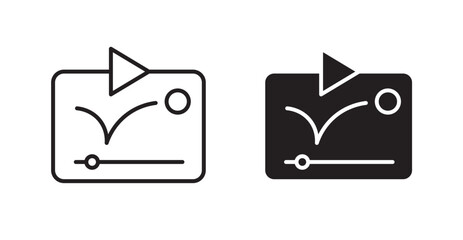 Poster - Animation vector web icons set