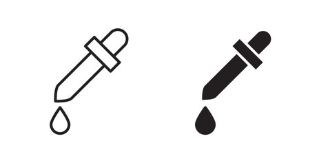 Poster - Dropper pipette vector web icons set