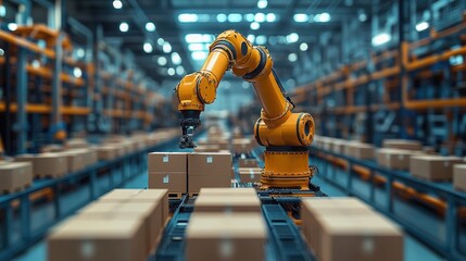 Poster - Advanced Robotic Arm in a Modern Smart Warehouse Environment Handling Packages Efficiently and Effectively