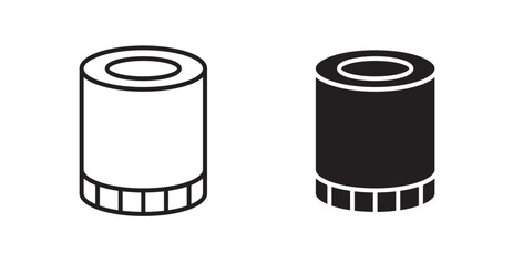 Poster - Oil filter vector web icons set