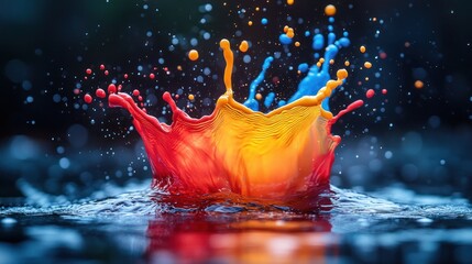 Canvas Print - Vibrant color splash crown. (1)