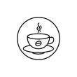 © Muhtemel - coffee cup icon vector outline logo sign