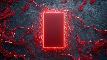Poster - Dynamic neon abstract display digital space graphic design futuristic environment close-up view creativity unleashed