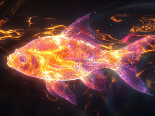 Wall Mural - Fiery Fish