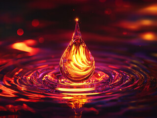 Canvas Print - Liquid Fire Drop