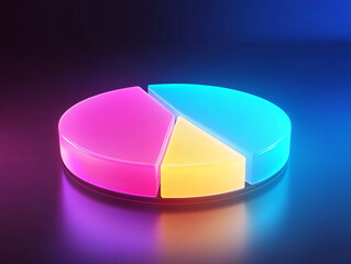 Wall Mural - Neon Pie Chart