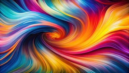 Poster - Vibrant Liquid Abstract Art: Minimalist Colorful Swirls Long Exposure Photography