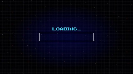 Wall Mural - loading. pixel art. 8 bit game. retro game. for game assets. retro futurism sci-fi background. glowi
