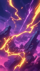 Neon Lightning Energy Burst - Abstract Futuristic Background