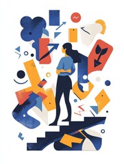 Poster - Decision management abstract concept vector illustration. Business rules, strategic organization management, IT tool, enterprise analysis software, decision-making system abstract metaphor.