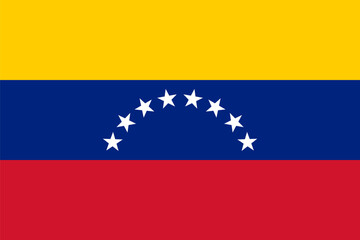 Wall Mural - venezuela national simple flag, venezuelan state flag vector illustration