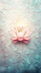 Wall Mural - serene lotus flower surrounded by soft textures and colors