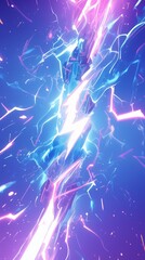 Neon Lightning Energy Burst - Abstract Background