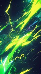 Neon Lightning Energy Burst - Abstract Background