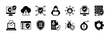 © Vilogsign - Cyber security technology icon vector set. Containing big data protection, cloud computing, network, hacker, server, website, virus threat, privacy, phishing, browser, bomb, access