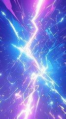 Neon Lightning Energy Burst - Abstract Background