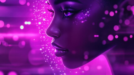 Poster - Business operation planning. Software technology integration. Enterprise architecture, IT standard for your business, business it management concept. Bright vibrant violet vector isolated illustratio