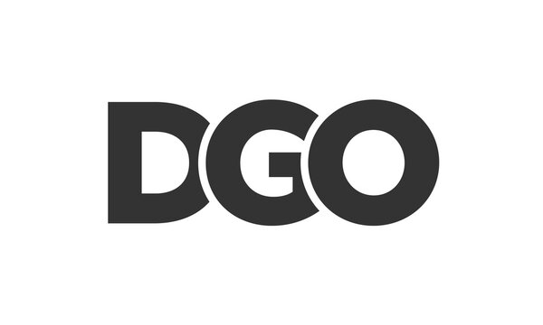 DGO logo design template with strong and modern bold text. Initial based vector logotype featuring simple and minimal typography. Trendy company identity.