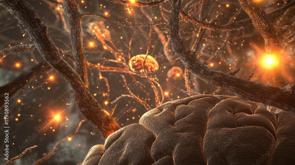 Explore the intricate neural network and brain activity in this ...