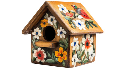 Colorful birdhouse transparent background