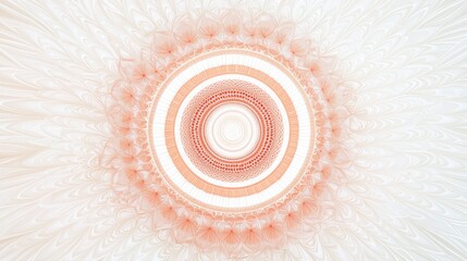 Poster - Radiant circular pattern design abstract art digital creation soft colors aesthetic viewpoint visual harmony
