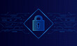 © Kraisorn - Cyber security technology concept , Shield With Keyhole icon , personal data , vector illustration.