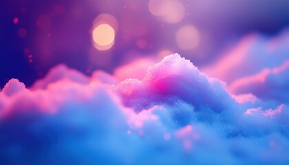Poster - Winter Wonderland: A Scene Of Snowdrifts And Abstract Lights, With Plenty Of Copy Space Available For Text Or Graphics.