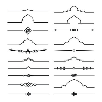 Islamic line Divider Vector Illustration
