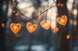 © Sanchai - A magical Valentine's Day celebration in an enchanted forest, with glowing heart-shaped lanterns hanging from trees and fairies sprinkling sparkles