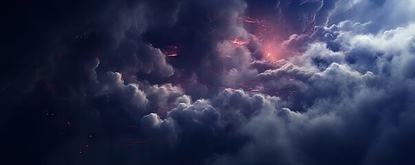 Wall Mural - night sky with clouds and stars. mystical, dreamy dark, starry background. space with stardust and m