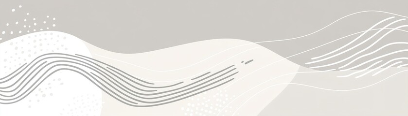 Poster - hand-drawn scandinavian patterns create a modern minimalist background with ample space for creative