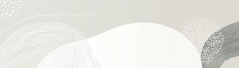 Poster - minimalist scandinavian patterns on soft gray background with ample space for text overlay, ideal fo