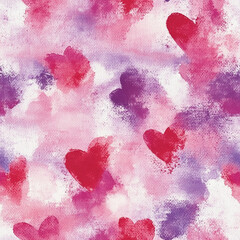 Poster - Romantic abstract heart texture in red and pink tones for Valentine's Day