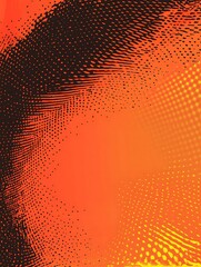 Leinwandbilder - Orange, black halftone gradient background for graphic design projects