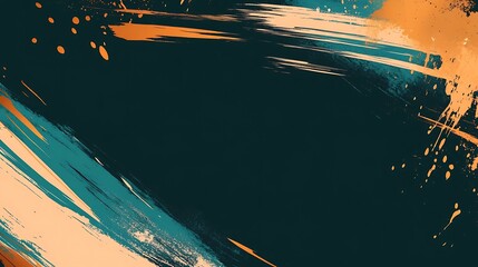 Aufkleber - Abstract brush strokes background design