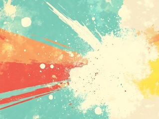 Poster - Colorful abstract paint splatter background design element
