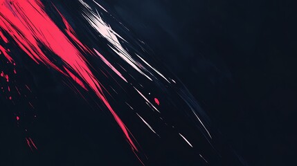 Aufkleber - Diagonal red and white brushstrokes on dark background