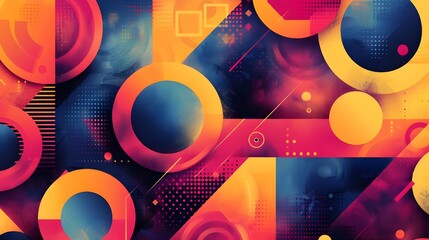 Poster - Abstract colorful geometric shapes background design wallpaper vector illustration art