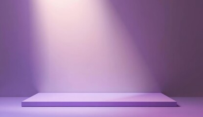 Poster - Elegant Purple Gradient with Spotlight, modern design background featuring violet to light pink gradient, ideal for product displays and digital designs.