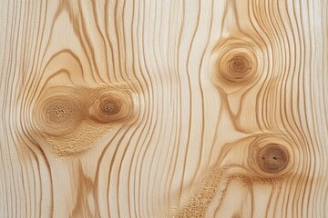 Poster - Light Brown Wood Grain Surface, close-up view of textured white oak or maple wood, ideal for design and decorative projects.