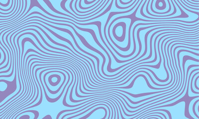 Poster - Abstract horizontal background with colorful waves. Trendy vector illustration in style retro 60s, 70s. Pastel colors